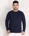 Shop Men's Blue Plus Size T-shirt-Front