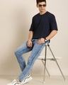 Shop Men's Blue Oversized T-shirt-Full