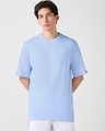 Shop Men's Blue Oversized T-shirt-Front