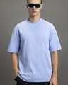 Shop Men's Blue Oversized T-shirt-Front