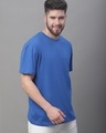 Shop Men's Blue Super Loose Fit T-shirt-Full
