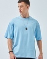 Shop Men's Blue Oversized T-shirt-Front