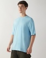 Shop Men's Blue Oversized T-shirt-Full