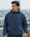 Shop Men's Blue Oversized Windcheater Jacket-Front