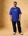 Shop Men's Blue Batman Graphic Printed Oversized Plus Size T-shirt-Full