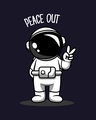 Shop Men's Blue Peace Out Astronaut Graphic Printed Oversized T-shirt