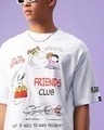 Shop Men's Ice Melt Peanuts Friends Club Graphic Printed Oversized T-shirt