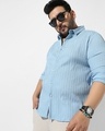 Shop Men's Blue Plus Size Shirt-Front