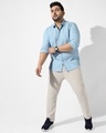 Shop Men's Blue Plus Size Shirt