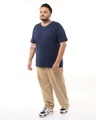 Shop Men's Blue Plus Size T-shirt-Full
