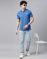 Shop Men's Blue Polo T-shirt-Full