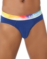 Shop Pack of 2 Men's Blue Printed Cotton Briefs-Full