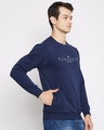 Shop Men's Blue Printed Fleece Blend Sweatshirt-Full