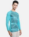 Shop Men's Blue Printed Grindle Effect T-shirt-Full
