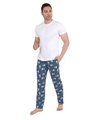 Shop Men's Blue Beerdo Printed Pyjama
