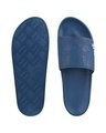 Shop Men's Blue Printed Sliders-Full
