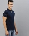 Shop Men's Blue Printed Slim Fit T-shirt-Design