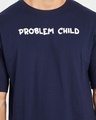 Shop Men's Blue Problem Child Typography T-shirt-Design