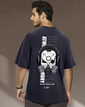 Shop Men's Blue Prototype Graphic Printed Oversized T-shirt-Front