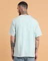 Shop Men's Blue Puff Printed Oversized Acid Wash T-shirt