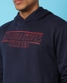 Shop Men's Blue Quarantine Typography Hooded Sweatshirt