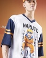 Shop Men's Blue & White Ramen Jersey Graphic Printed Oversized T-shirt