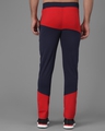 Shop Men's Blue & Red Color Block Relaxed Fit Track Pants-Design