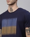 Shop Men's Blue Regular Fit Printed T-shirt-Full