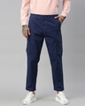 Shop Men's Blue Relaxed Fit Trouser-Front