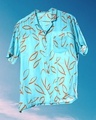 Shop Men's Blue Sakura Printed Shirt-Front