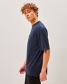 Shop Men's Blue Seek Balance Graphic Printed Oversized T-shirt-Design