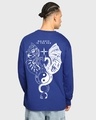 Shop Men's Blue Seek Balance Graphic Printed Oversized T-shirt-Design