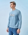 Shop Men's Blue Seeker Graphic Printed Sweatshirt-Design