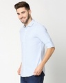 Shop Men's Blue Seersucker Slim Fit Casual Shirt-Design