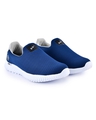 Shop Men's Blue Self Design Casual Shoes-Front