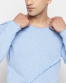Shop Men's Blue Self Design Slim Fit T-shirt