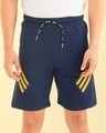 Shop Men's Blue Side Striped Sports Shorts-Front