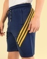Shop Men's Blue Side Striped Sports Shorts-Full