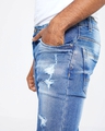 Shop Men's Blue Skinny Fit Distressed Jeans-Design