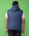 Shop Men's Blue Sleeveless Plus Size Puffer Jacket-Design