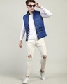 Shop Men's Blue Sleeveless Puffer Jacket