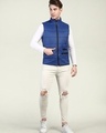 Shop Men's Blue Sleeveless Puffer Jacket