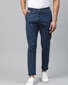 Shop Men's Blue Slim Fit Chinos-Front