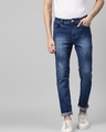 Shop Men's Blue Slim Fit Jeans-Front