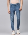 Shop Men's Blue Slim Fit Jeans-Front