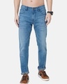 Shop Men's Blue Slim Fit Jeans-Front