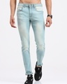 Shop Men's Blue Slim Fit Jeans-Front