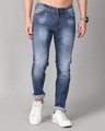 Shop Men's Blue Slim Fit Jeans-Front