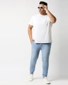 Shop Men's Blue Slim Fit Jeans Joggers-Full