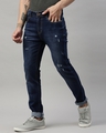 Shop Men's Blue Slim Fit Mid-Rise Jeans-Full